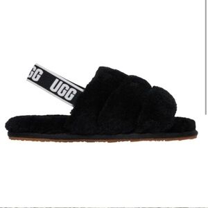 UGG Toddler Girls Fluff Yeah Slides in Black, Size 9​​